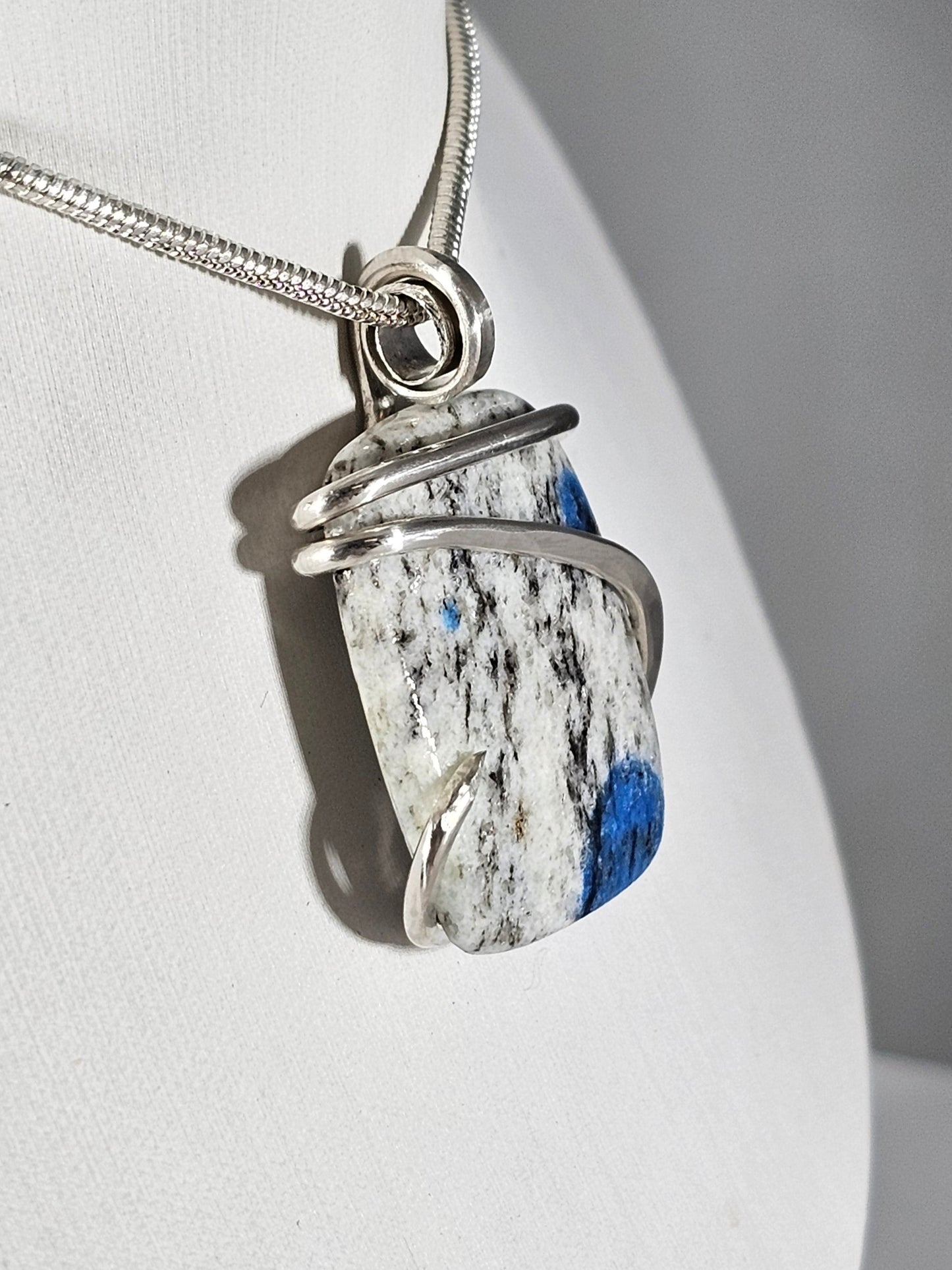 K2 Jasper Handmade Stone Pendant Wrapped in Silver