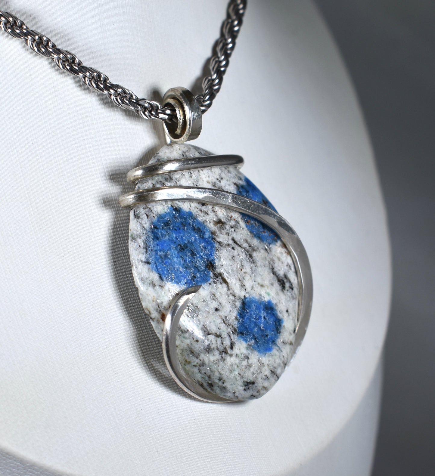 K2 Jasper Handmade Stone Pendant Wrapped in Silver