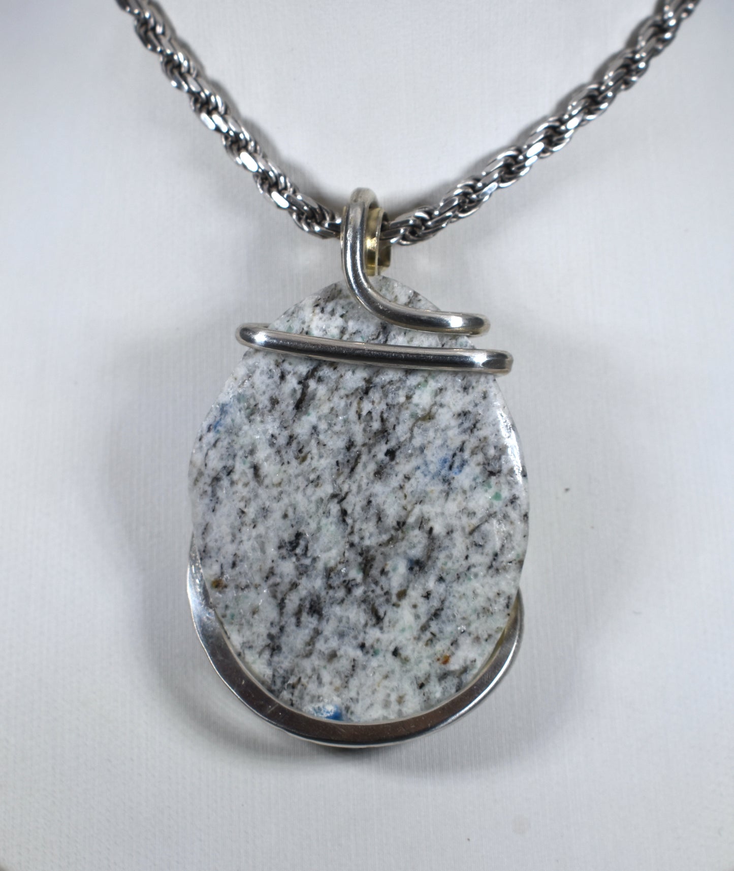 K2 Jasper Handmade Stone Pendant Wrapped in Silver