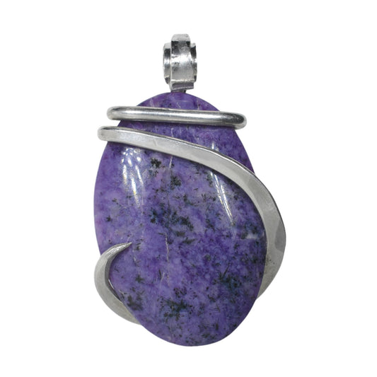 Sugilite Handmade Crystal Pendant Wrapped in Silver