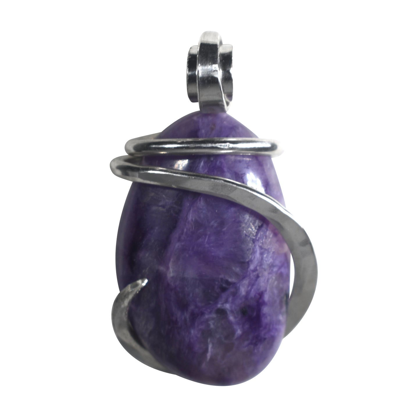 Sugilite Handmade Crystal Pendant Wrapped in Silver