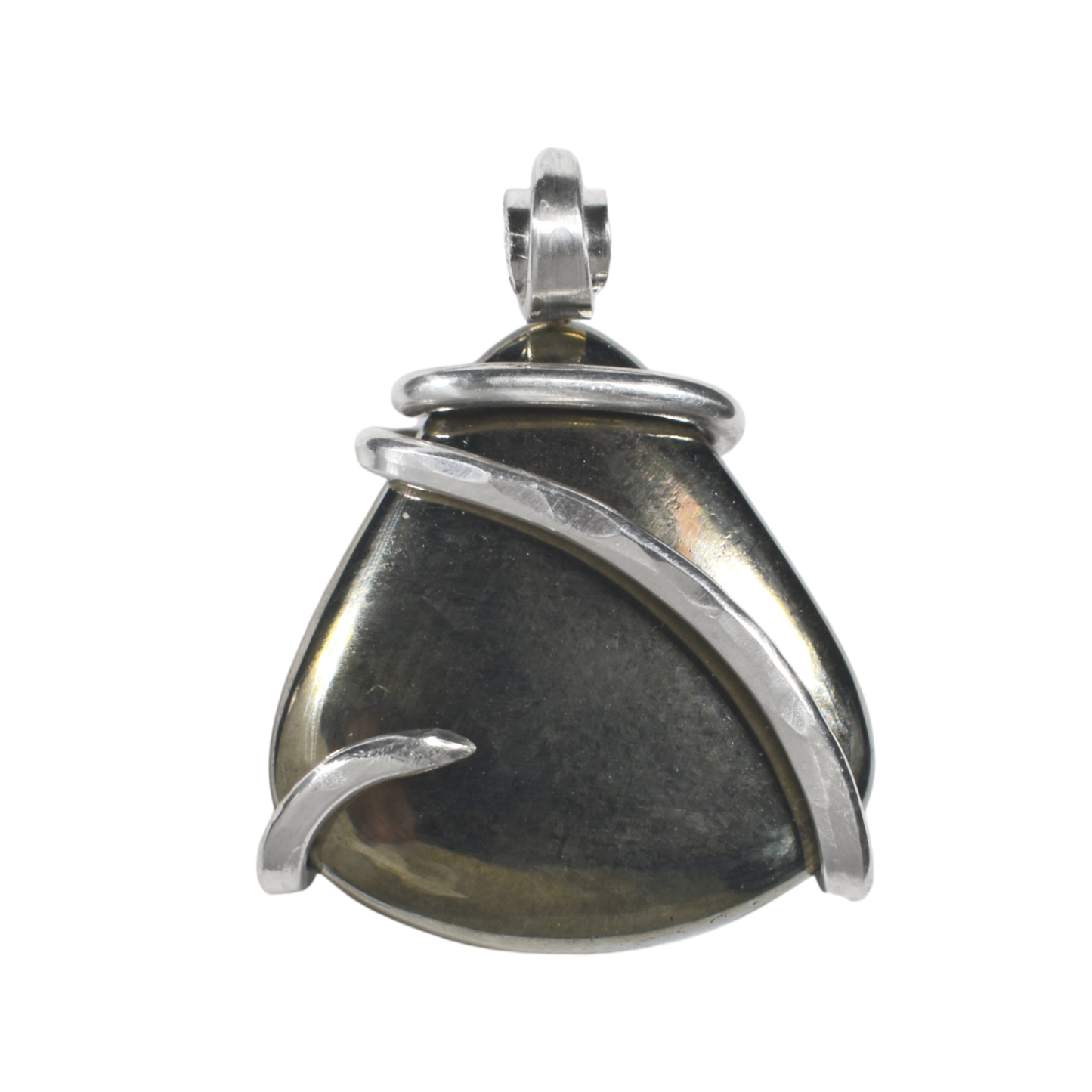 Chalcopyrite Handmade Stone Pendant Wrapped in Silver