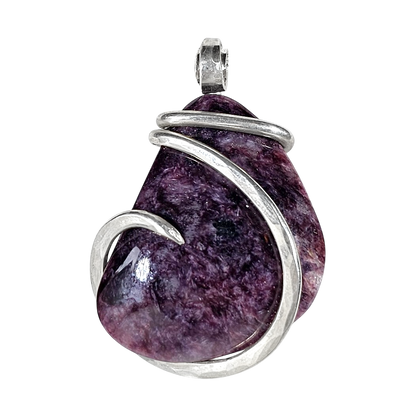Eudialyte Handmade Stone Pendant Wrapped in Silver