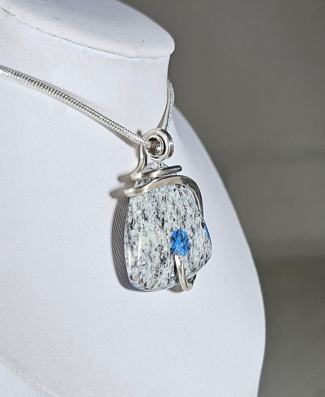 K2 Jasper Handmade Stone Pendant Wrapped in Silver