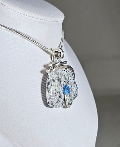 K2 Jasper Handmade Stone Pendant Wrapped in Silver