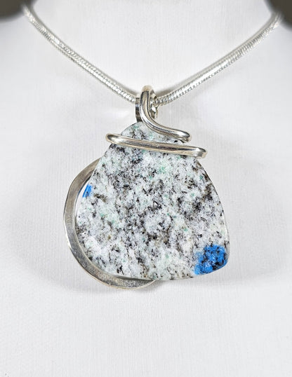 K2 Jasper Handmade Stone Pendant Wrapped in Silver