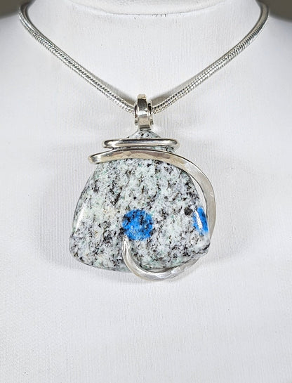 K2 Jasper Handmade Stone Pendant Wrapped in Silver