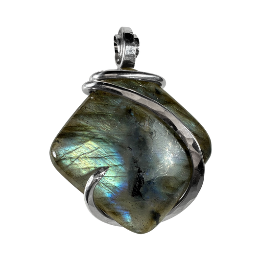 Labradorite Pendant Necklace 925 Sterling Silver