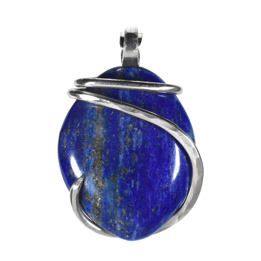 Lapis Lazuli/Pyrite Pendant Necklace 925 Sterling Silver