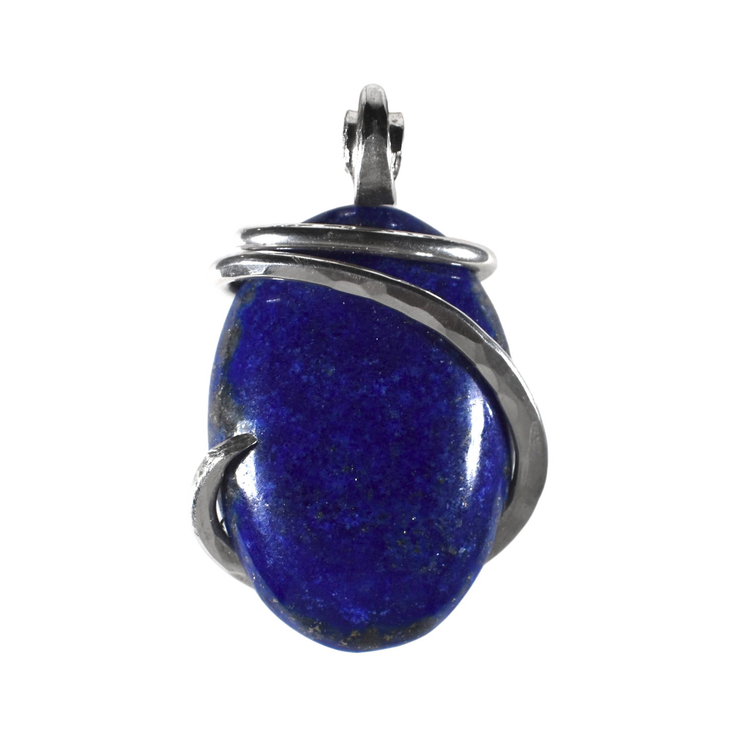Lapis Lazuli/Pyrite Pendant Necklace 925 Sterling Silver