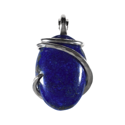 Lapis Lazuli/Pyrite Pendant Necklace 925 Sterling Silver