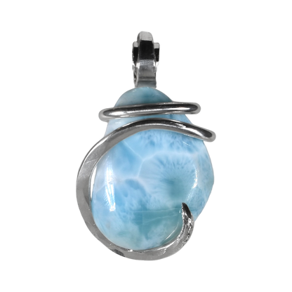 Larimar Pendant Necklace 925 Sterling Silver