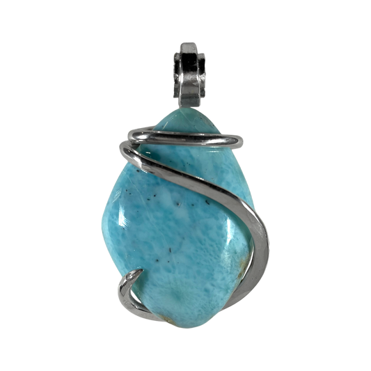 Larimar Pendant Necklace 925 Sterling Silver