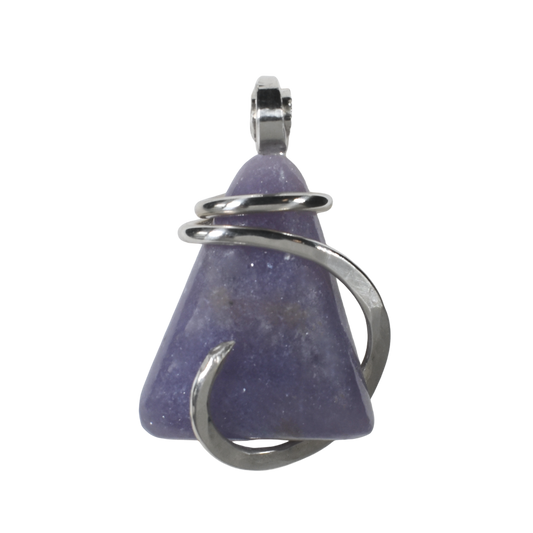 Lepidolite Handmade Stone Pendant Wrapped in Silver