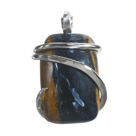Pietersite Handmade Stone Pendant Wrapped in Silver