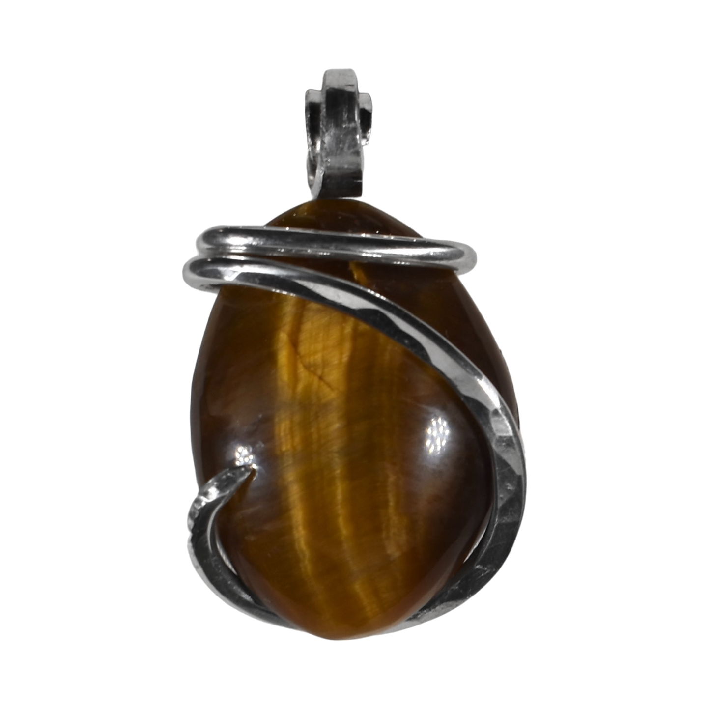 Tiger Eye Pendant Necklace 925 Sterling Silver