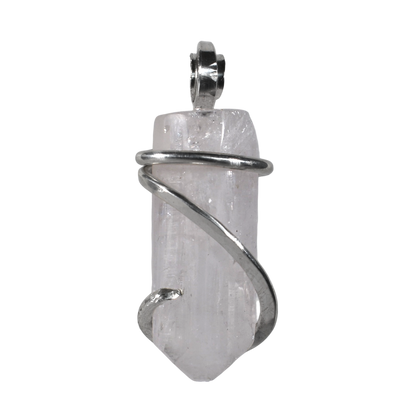 Danburite Handmade Stone Pendant Wrapped in Silver