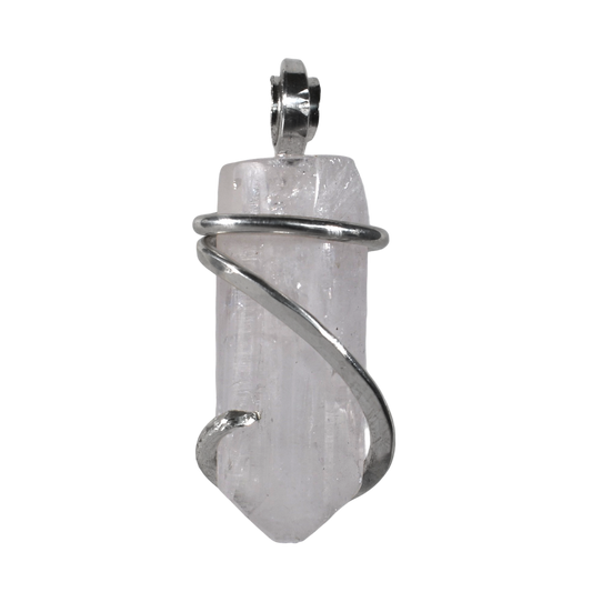 Danburite Handmade Stone Pendant Wrapped in Silver