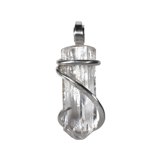 Danburite Handmade Stone Pendant Wrapped in Silver